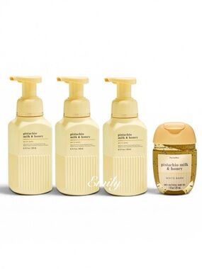 3X Bath & Body Works PISTACHIO MILK & HONEY Luxe Hand Soap + matching refill